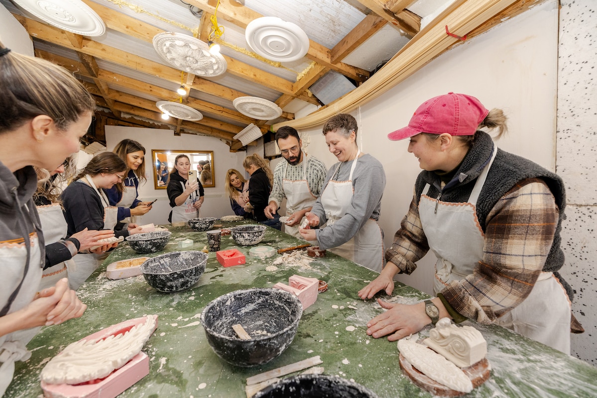 Cast a plaster ceiling rose with a master artisan
