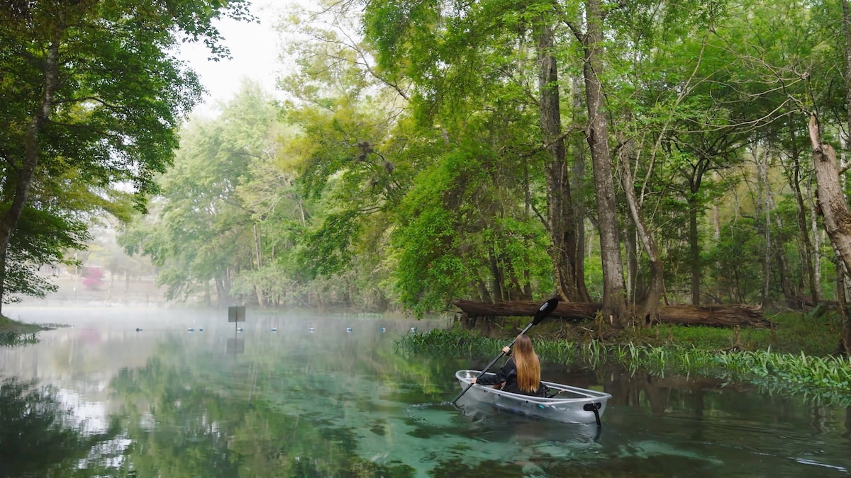 Clear Kayaking Tour through Gilchrist Blue Springs