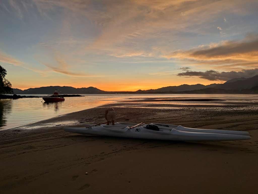 Bioluminescent Night Paddle in a Polynesian Canoe