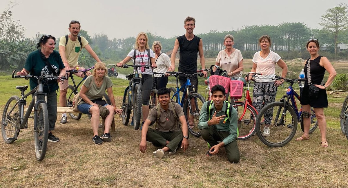 Cycle Chitwans Rice Fields & Tharu Villages