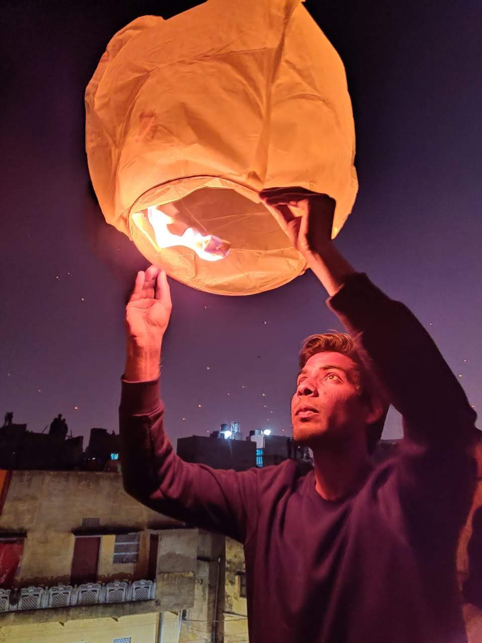 Old city charm: Kites, Lanterns & Sunset on Roof