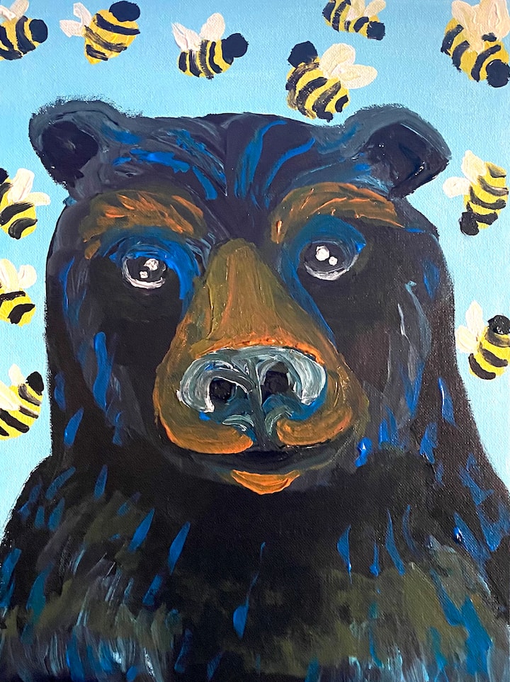 Рисувайте с художник, представен в галерия