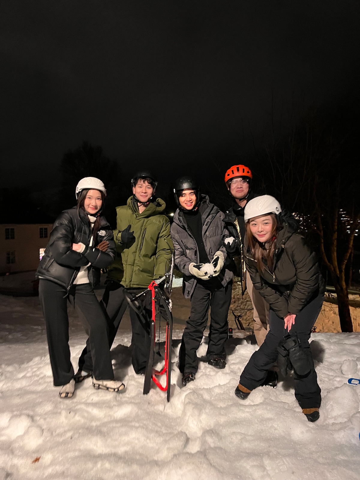 Snow sledding close to Tromsø city
