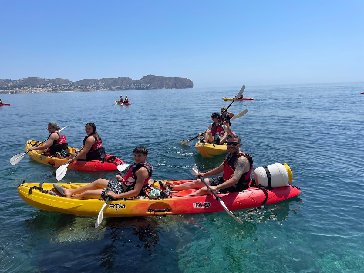 Kayak routes in Moraira