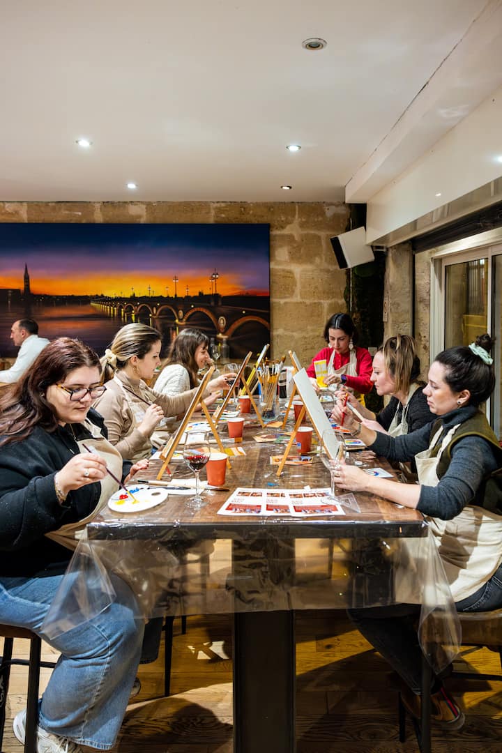 Ателие за рисуване и вино в Бордо