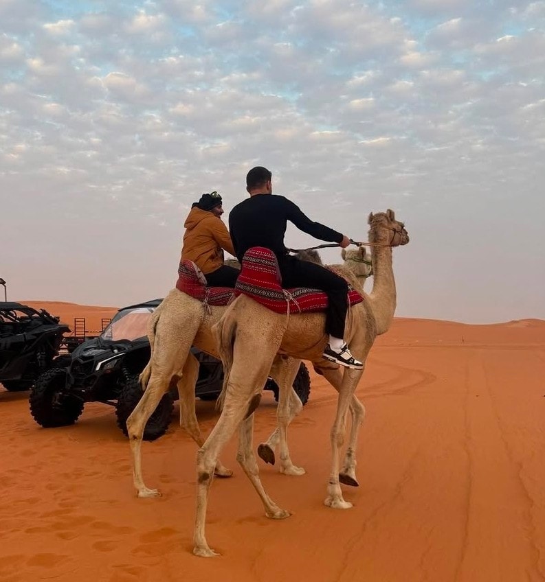 A host of a noble camel breed characterized by speed and fresh milk