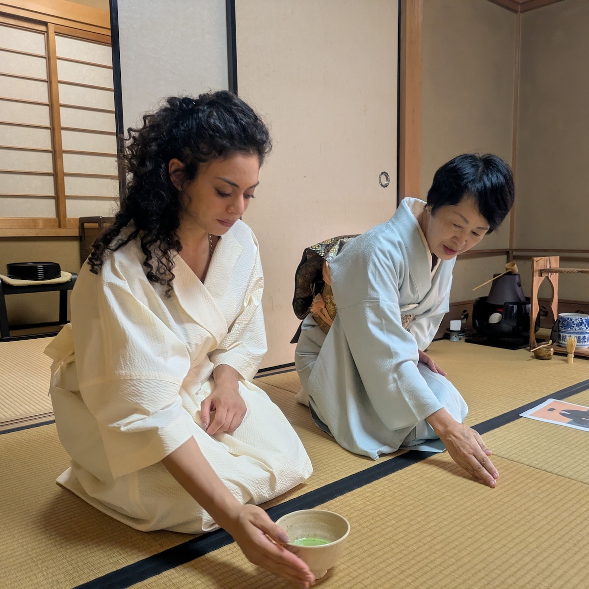 Authentic tea ceremony at a traditional house