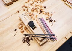 Tokio: Taller de fabricación de palillos en Ginza