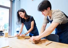 Tokio: Taller de fabricación de palillos en Ginza