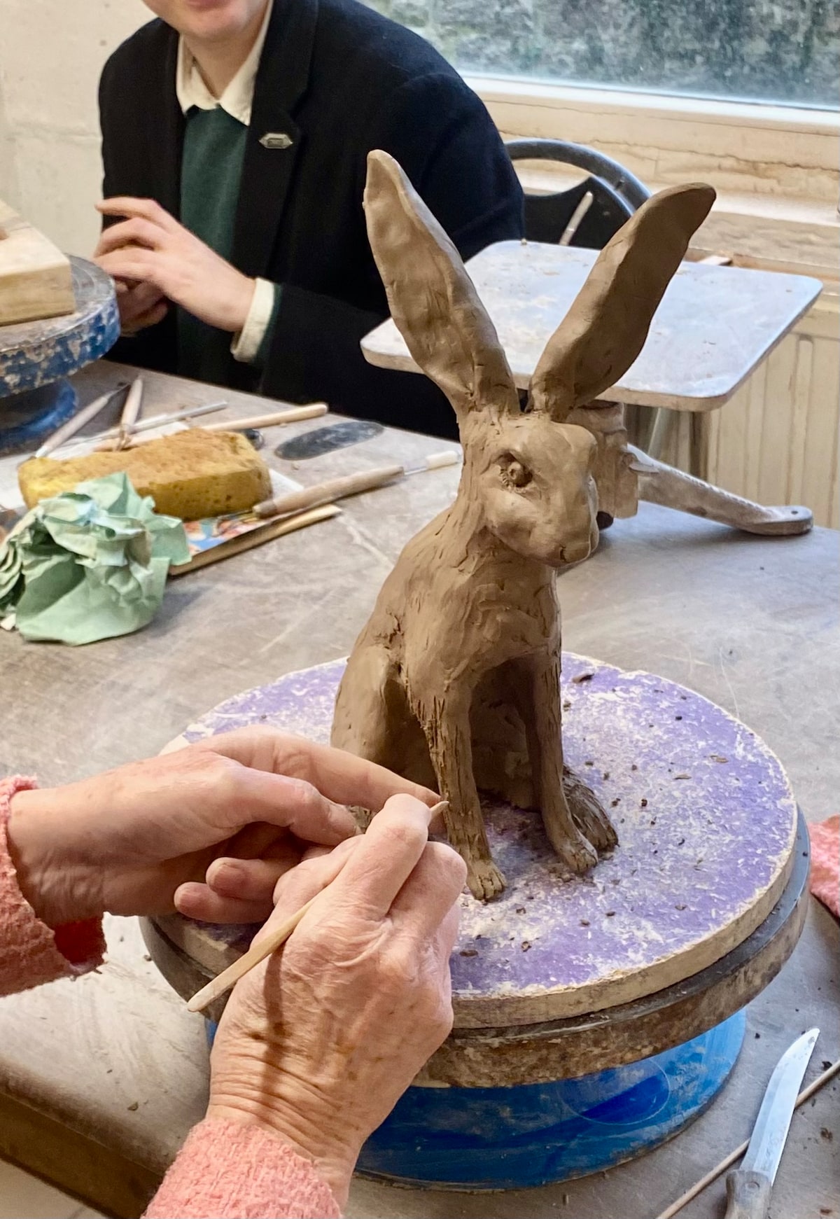 Animal sculpture in clay
