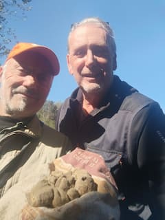 חיפוש כמהין באזורים הכפריים של טוסקנה