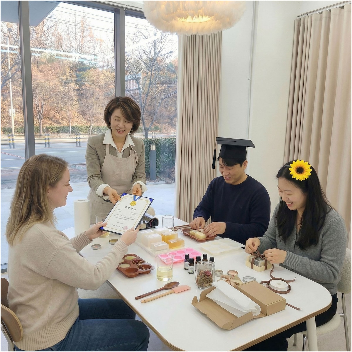 With a soap expert  Make a handmade soap Commemorative photoshoot & certificate