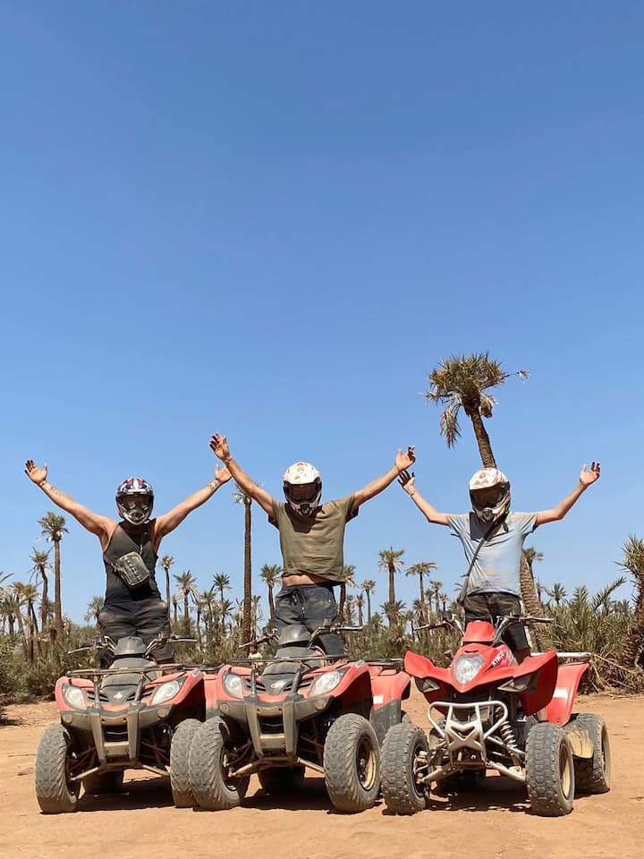 Quad bike experience in the palm grove and desert