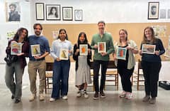 Taller de pintura al óleo, arte y café en Barcelona