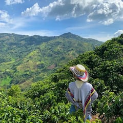 Clase magistral de café en una granja de montaña en bicicleta eléctrica