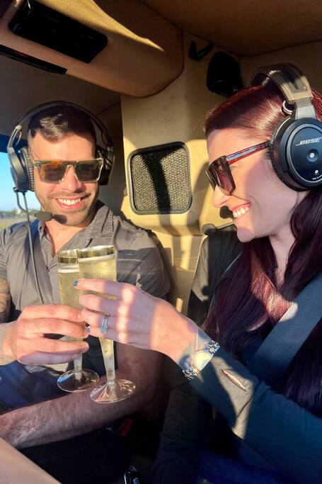 Romantic Miami Airplane Flight With Champagne