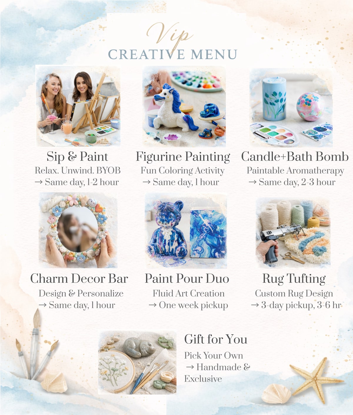 Vip Craft VIP Family Art Experience – 3 Crafts & 1 Gift