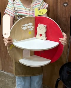 在坡州木工工作室制作原木道具
