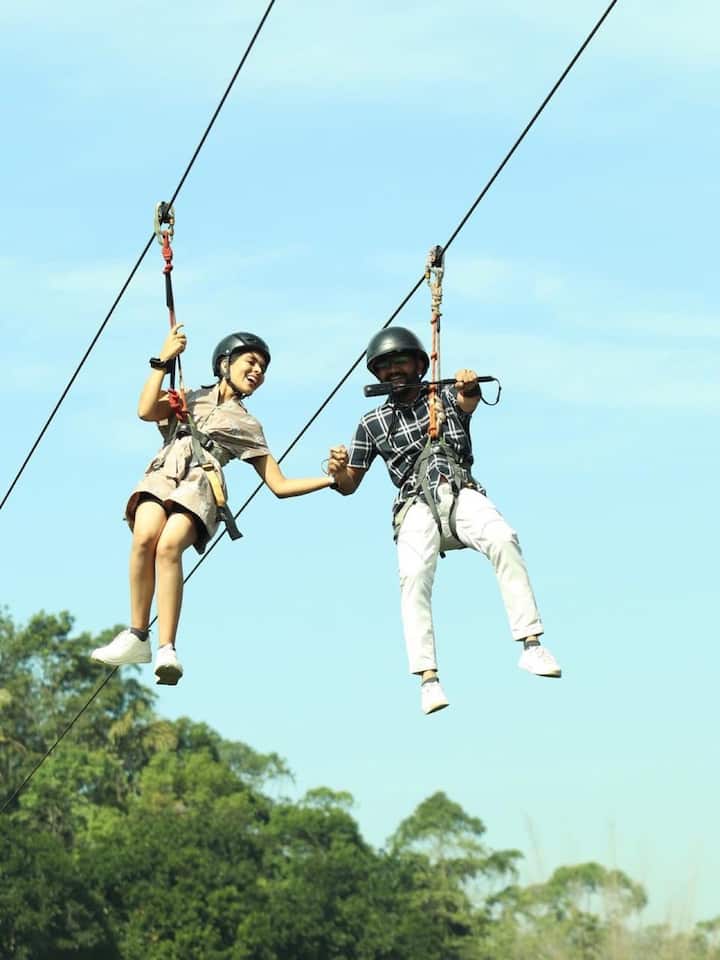 Ubud: Ziara ya zipu na maporomoko ya maji