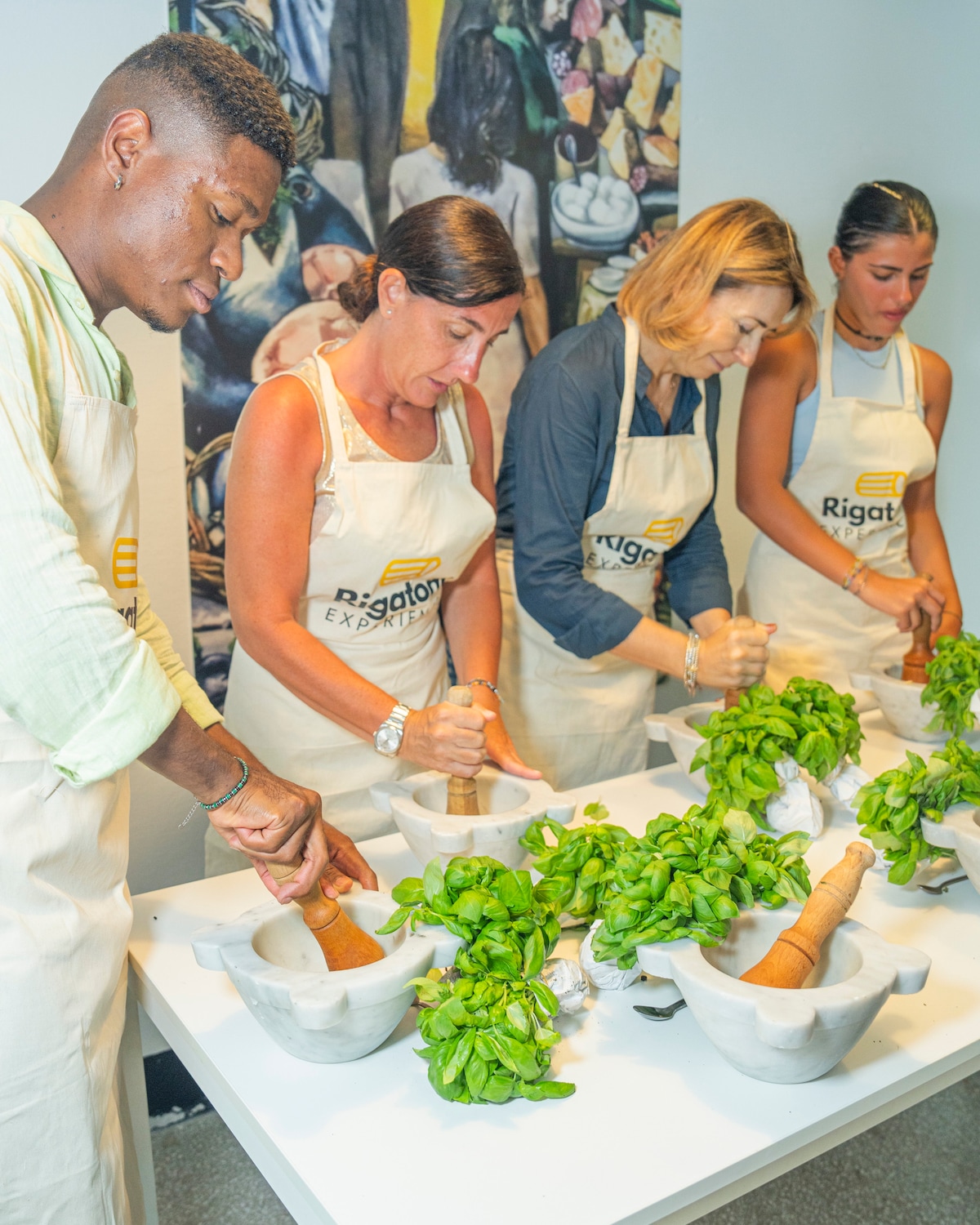 Clase de cocina ligur y pesto en mortero