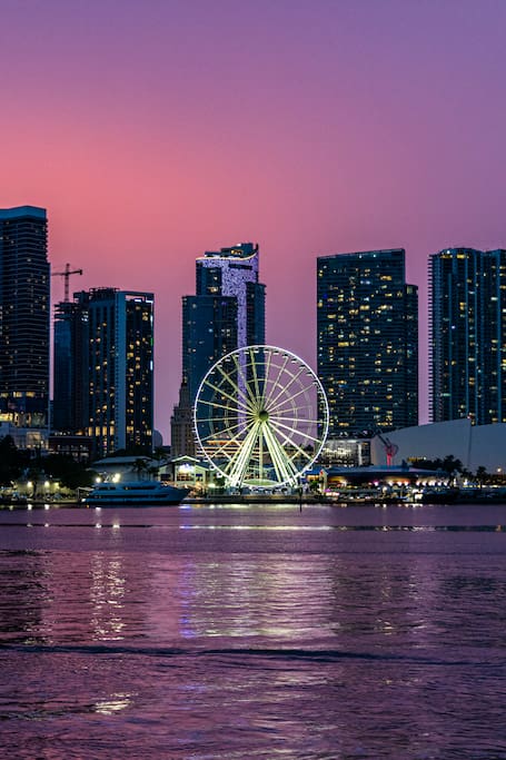 Sail Miami's Skyline at sunset