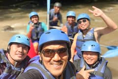 Rafting en el río Ayung y columpio en los arrozales en terrazas