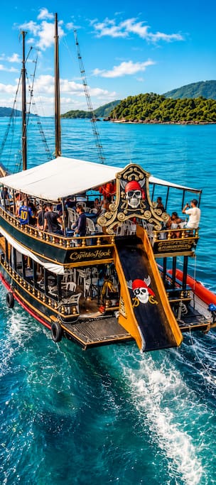 Aventura Pirata: Escuna, Ilhas, Praias e Música
