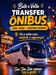 São João Campina Grande: Traslado de ida y vuelta