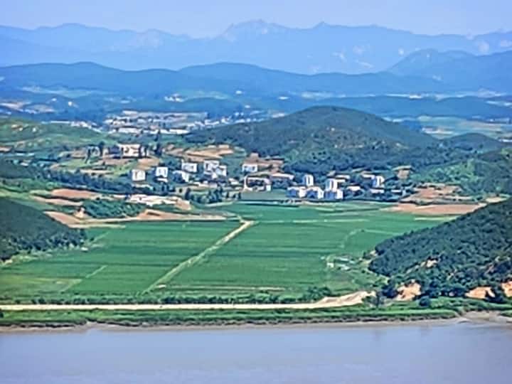 उत्तर कोरियाचा देखावा असलेले सर्वात जवळचे Dmz वेधशाळा