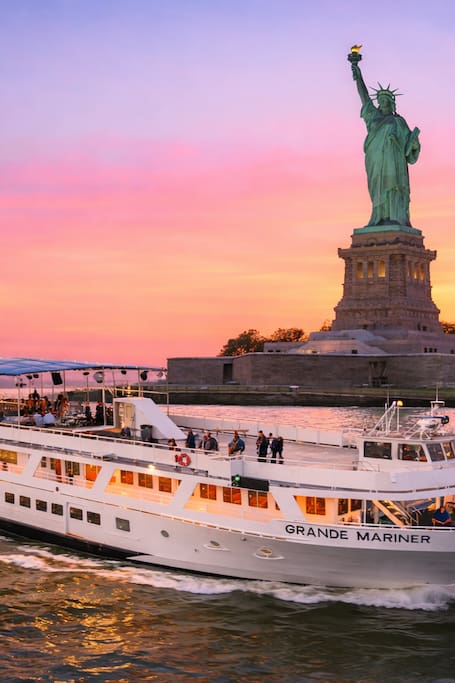 Cruise NYC harbor and dance at sunset