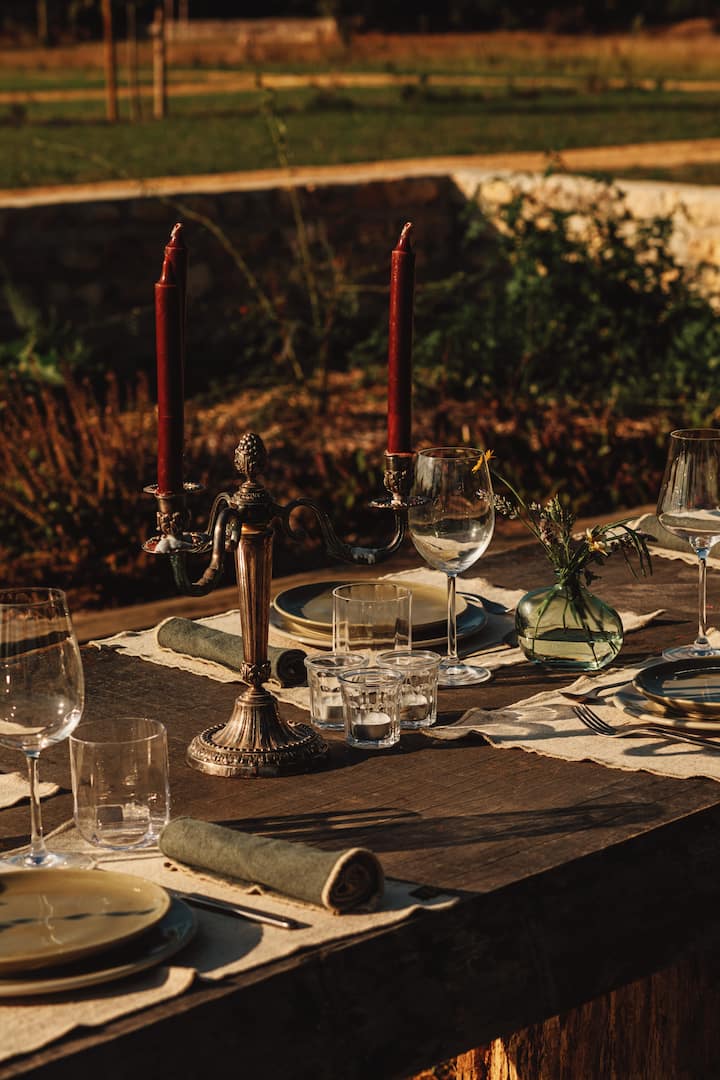 Diner in de moestuin — Saint-Émilion