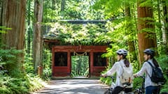 小团电动自行车骑行之旅，游览户隐神社