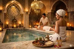 Hammam tradicional y masaje con traslado privado