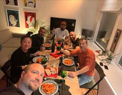 Auténtica cena italiana en una acogedora casa junto al canal