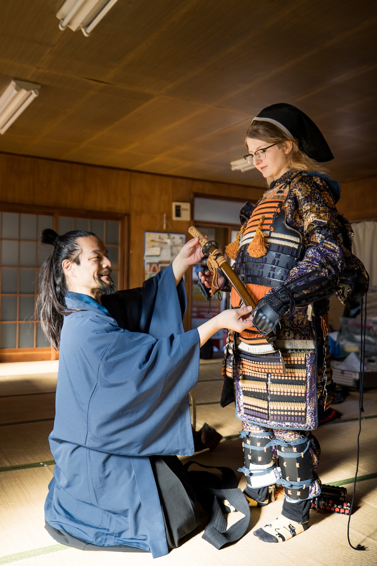 Ride a horse dressed as a shogun