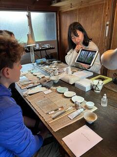 Atelier de restauration de papier japonais à Bisan Satoyama