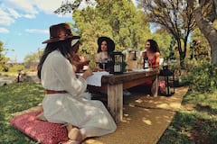 Degustación en los jardines