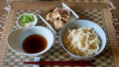 栗林庭园附近。从头开始制作讃岐乌冬面和天妇罗