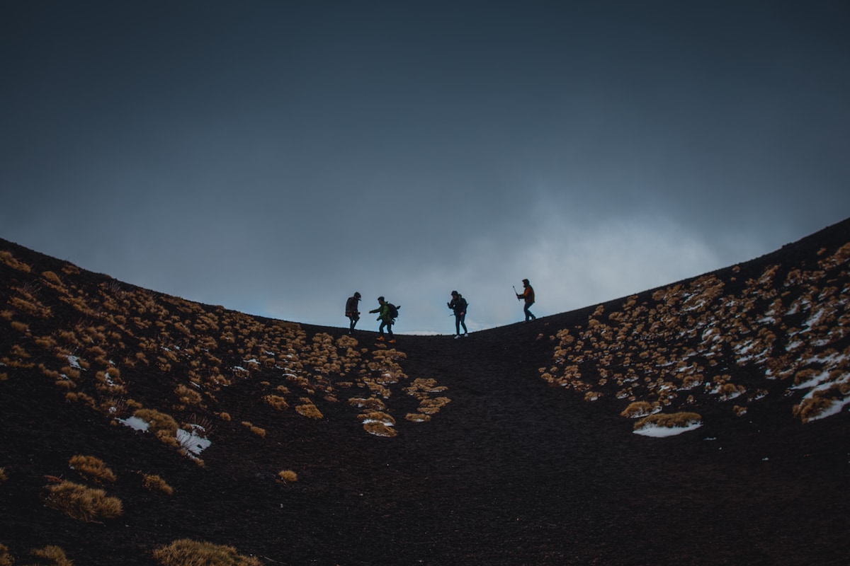 探索埃特纳火山的夜间神秘面纱