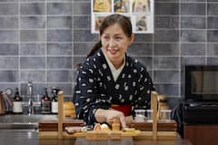 築地餅つき／グリル／団子／大福と9品の試食