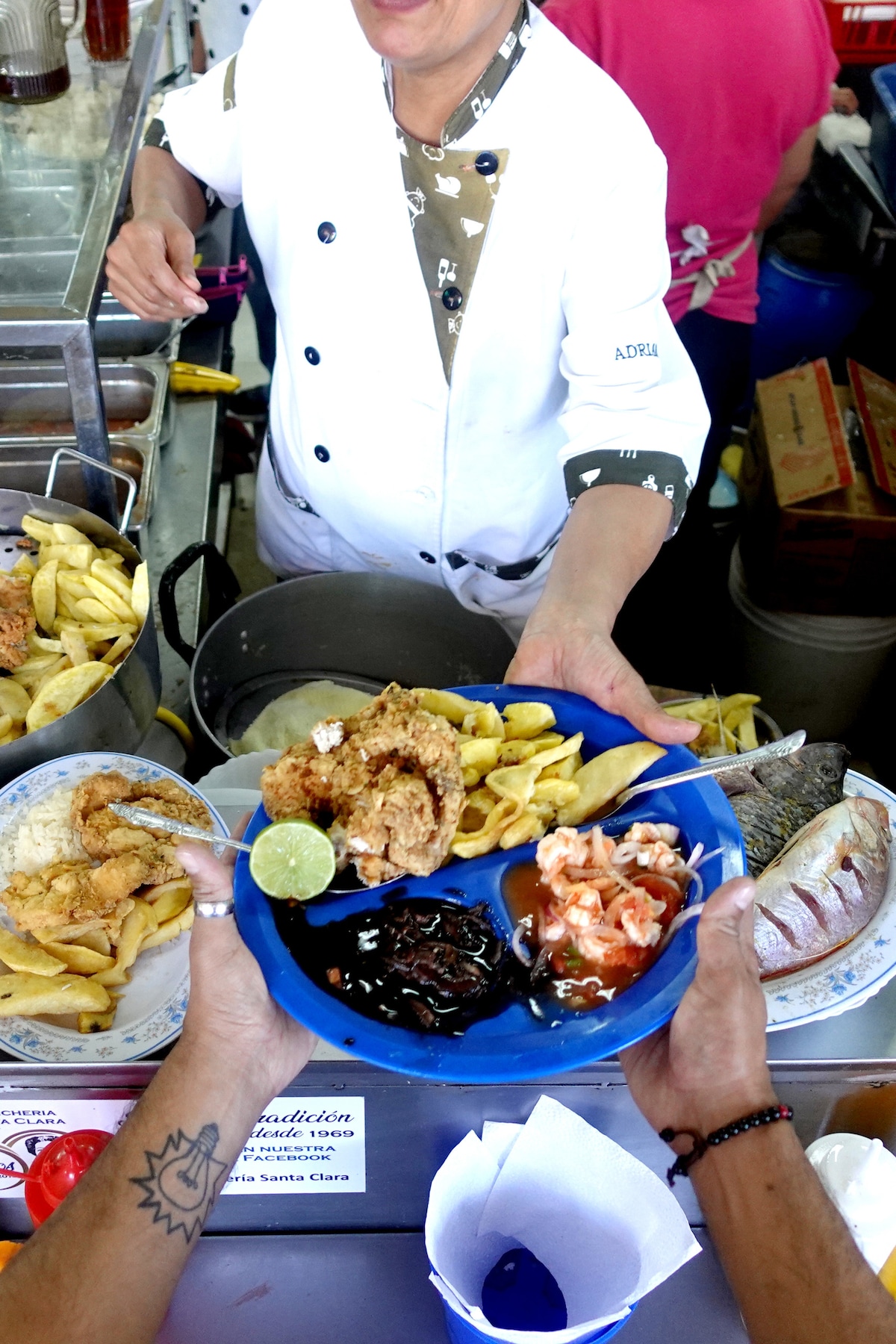 Navigate morning food and crafts