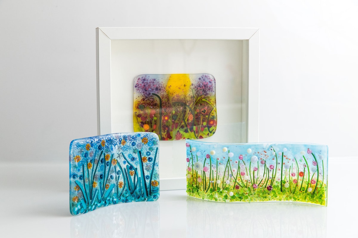 Shape a unique fused glass art piece