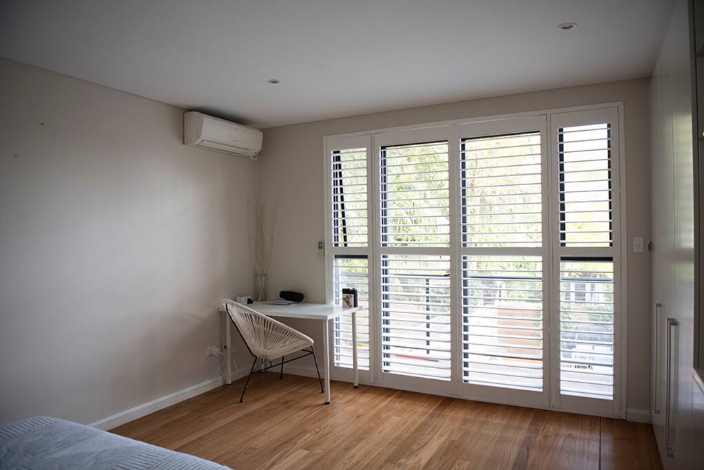 Bedroom with working space