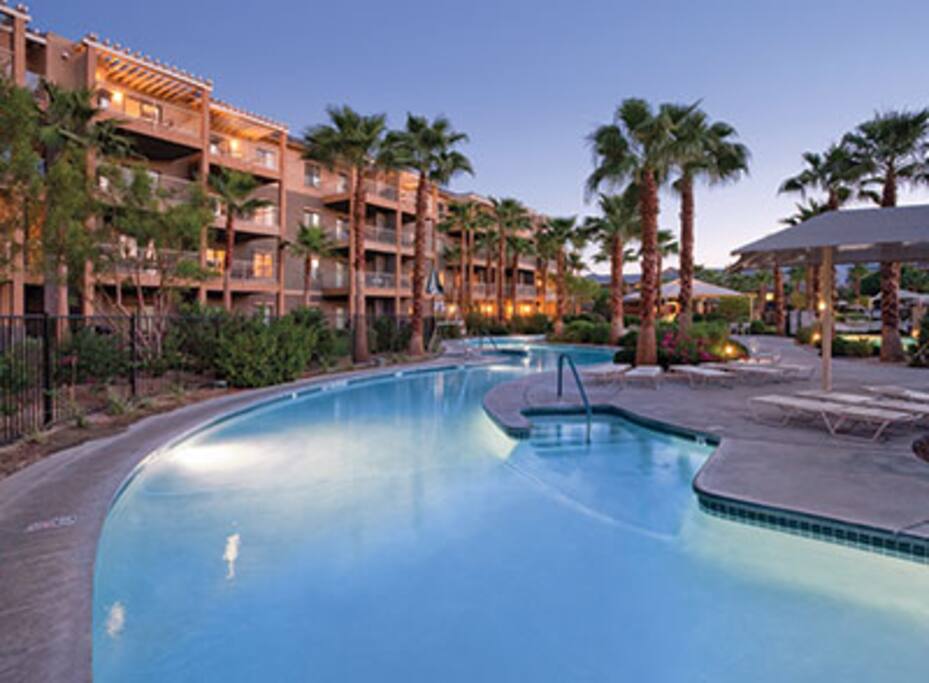 lazy river and resort exterior