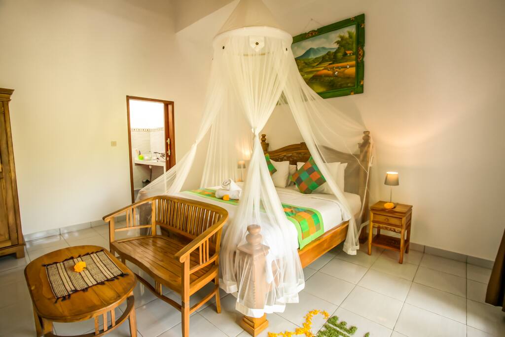 The bed with the equipment