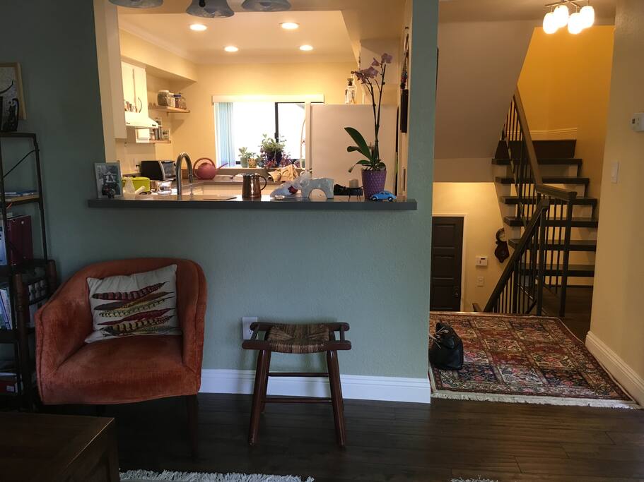 the stairs leading up to the 2nd floor (guest bedroom)