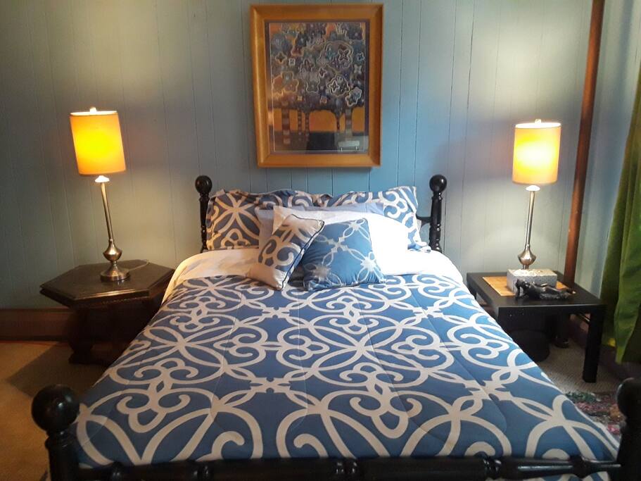 The Blue Buddha room is on the back of the building...a quiet retreat.