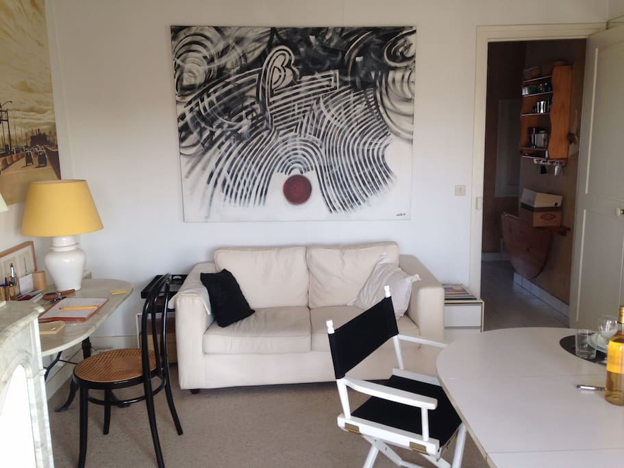 The sofa is the living-room is very comfortable