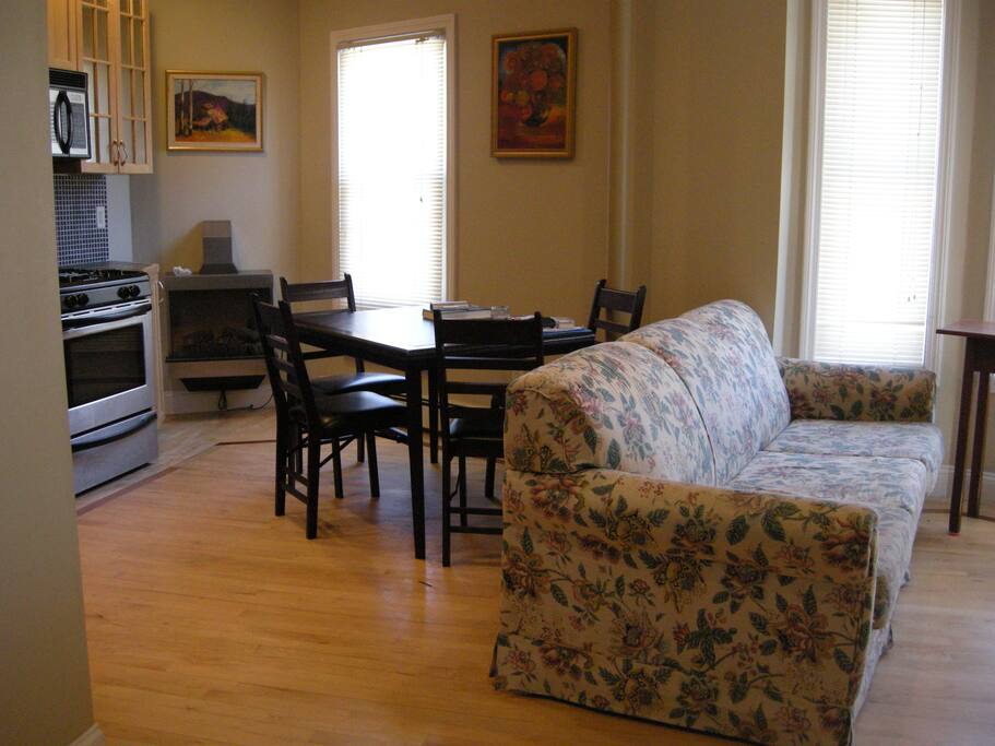 open kitchen and living room
