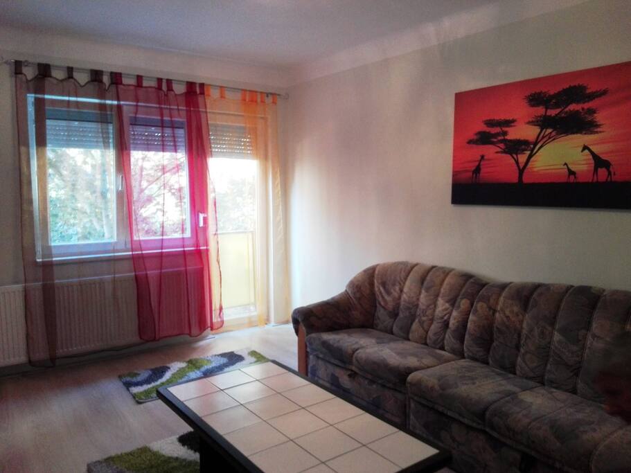 Spacious Living Room with sofa bed